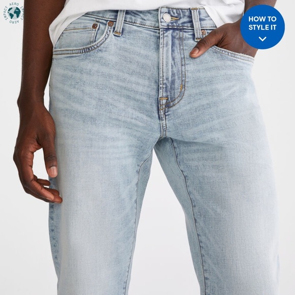 Aeropostale Men’s Light Wash Slim Premium Max Stretch Jean - Picture 2 of 10